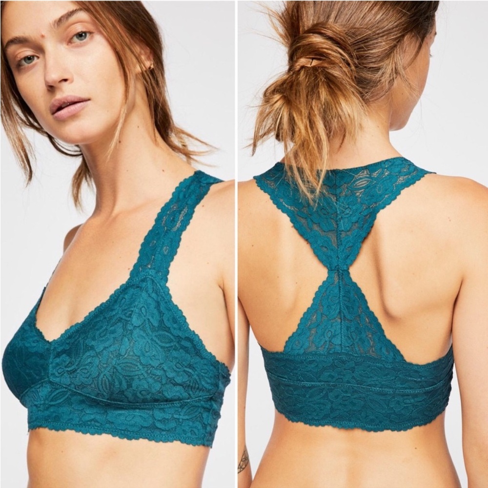 🆕 Free People Green Lace Racerback Bralette